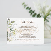 ハバルブライダルシャワー結婚の詳細囲い エンクロージャーカード (スタンド正面)