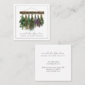 ハバルモダンスキンケア製品ハーブ植物学 スクエア名刺 (正面/裏面)