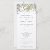 ハバル庭園の結婚式プログラムパステルカラー 招待状 (正面)