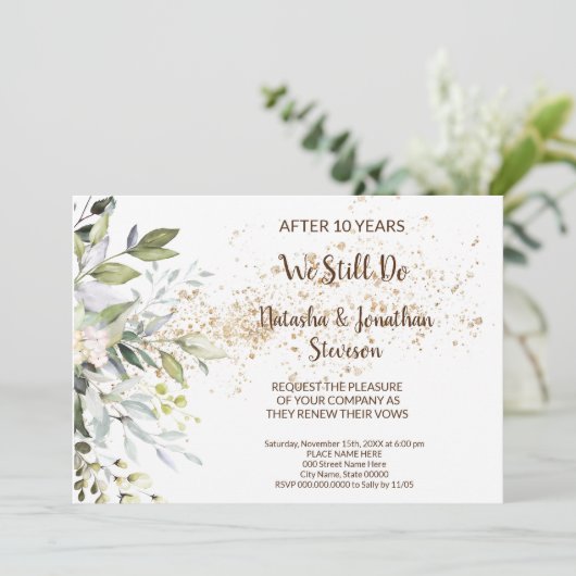 ハバル結婚の記念日の更新願い 招待状 (スタンド正面)