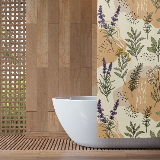 ハバル花シャワーカーテン シャワーカーテン