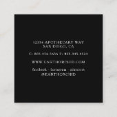 ハバル+フローラ薬局スクエアビジネスカード スクエア名刺 (裏面)