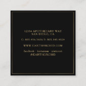 ハバル+フローラ薬局スクエアビジネスカード スクエア名刺 (裏面)