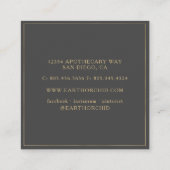 ハバル+フローラ薬局金ゴールドスクエアビジネスCa スクエア名刺 (裏面)