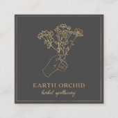 ハバル+フローラ薬局金ゴールドスクエアビジネスCa スクエア名刺 (正面)