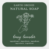 ハバル+フローラ薬用広場ステッカー スクエアシール (正面)