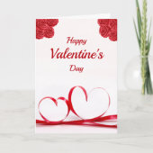 ハバレンタインデーのハートフルな願いを込めた折りたたみカード カード (正面)