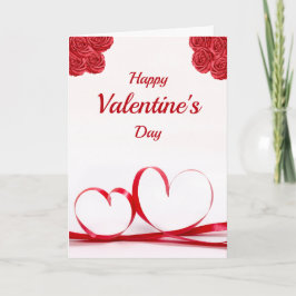 ハバレンタインデーのハートフルな願いを込めた折りたたみカード カード