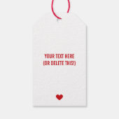 ハバレンタインデーのハート ギフトタグ (裏面)