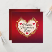 ハバレンタインデー ハート型-47949 カード (正面/裏面インサイチュ)