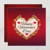 ハバレンタインデー ハート型-47949 ノートカード (正面/裏面)