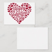 ハバレンタインデー バレンタイン ラブ ハート ノートカード (正面/裏面)