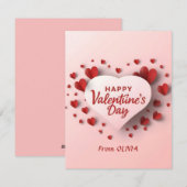 ハバレンタインデー 赤いハートの愛 シーズンカード (正面/裏面)