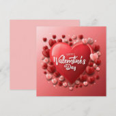 ハバレンタインデー 赤いハート 愛 シーズンカード (正面/裏面)