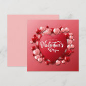 ハバレンタインデー 赤いハート 愛 シーズンカード (正面/裏面)