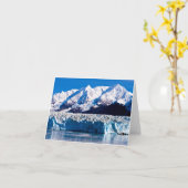 ハバード氷河(アラスカ州)グリーティングカード カード (黄色い花)