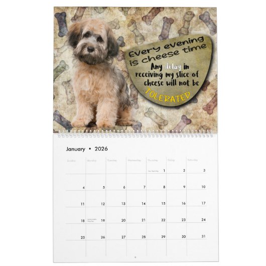 ハバ笑わされるス暦の考え カレンダー (1月 2026)