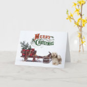 ハバ素朴ノのクリスマス カード (黄色い花)