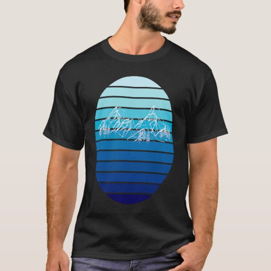 ハパウエア山と夕日 Tシャツ (正面)