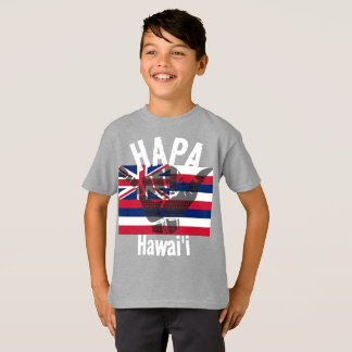 ハパハワイ日旗部族シャカBG WHT Tシャツ