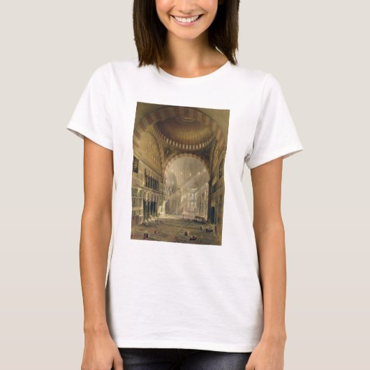 ハヒアソフィア、プレート24:中央dのインテリア tシャツ (正面)