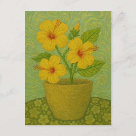 ハビスカスハガキ ポストカード (正面)