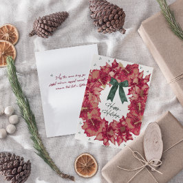 ハビスカス ホリデー リースのグリーティング カード