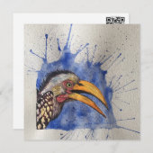 ハビックホーンビル葉書スタイルnotecard サンキューカード (正面/裏面)