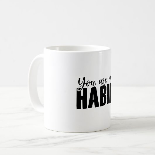 ハビビス | Yallah-Habibiアラビア語ギフト コーヒーマグカップ (正面左)