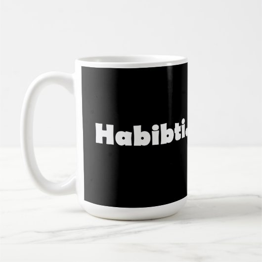 ハビビ文字デザインティ コーヒーマグカップ (左)
