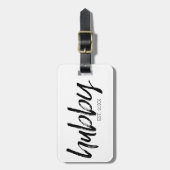 ハビーお洒落 – 新郎の黒書道 ラゲッジタグ (正面縦)