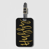 ハビーゴールドフォイル荷物バッグラベル ラゲッジタグ (正面縦)