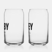 ハビーパーソナライズされた&ウィフィー名 ガラス缶 (左)