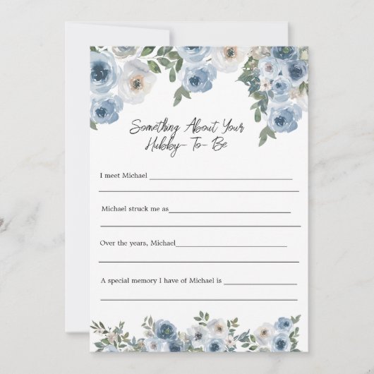 ハビーブライダルシャワーのゲームカード 招待状 (正面)