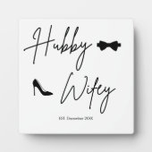 ハビーモダンとウィフィーの名前の署名 – Est.日付 フォトプラーク (正面)