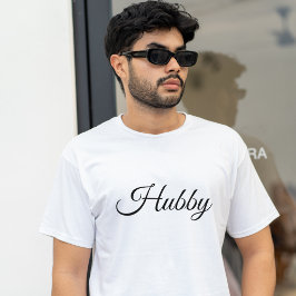 ハビーモダンハネムーンブラックスクリプトホワイトメンズ Tシャツ