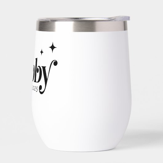 ハビー任意の色のレトロエレガントフォントと星 (左面)