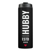 ハビー写真コラージバレンタインデイギフトブラック タンブラー (正面)