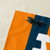 ハビー新婚グルームオレンジ&ネイビービーチタオル ビーチタオル (インサイチュ)