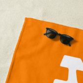 ハビー新婚グルームオレンジ&ホワイト ビーチタオル (インサイチュ)