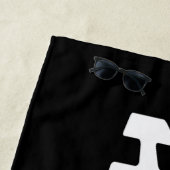 ハビー新婚グルームブラック&ホワイト ビーチタオル (インサイチュ)