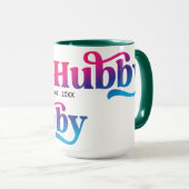 ハビー結婚カップルカスタム記念日カラフル マグカップ (正面右)