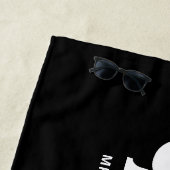 ハビー黒白の新婚グルーミングビーチタオル ビーチタオル (インサイチュ)