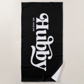 ハビー黒白の新婚グルーミングビーチタオル ビーチタオル (正面)