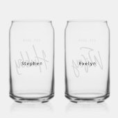 ハビー+ウィフェ結婚イパーソナライズされたズ ガラス缶 (裏面)