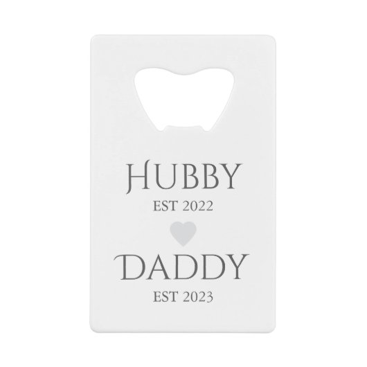 ハビー・エスト。XXXX、Daddy Est。XXXX – 父の日 クレジットカード栓抜き (正面)