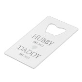 ハビー・エスト。XXXX、Daddy Est。XXXX – 父の日 クレジットカード栓抜き (正面アングル)