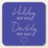 ハビー・エスト。XXXX、Daddy Est。XXXX – 父の日 スクエアペーパーコースター (正面)