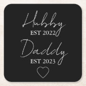 ハビー・エスト。XXXX、Daddy Est。XXXX – 父の日 スクエアペーパーコースター (正面)