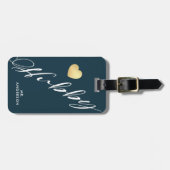 ハビー|ハネムーンパーソナライズされた·グルーム ラゲッジタグ (正面横)